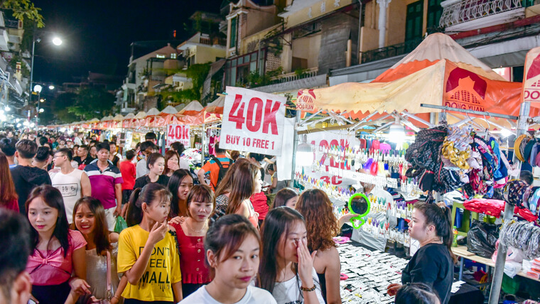 night market in hanoi