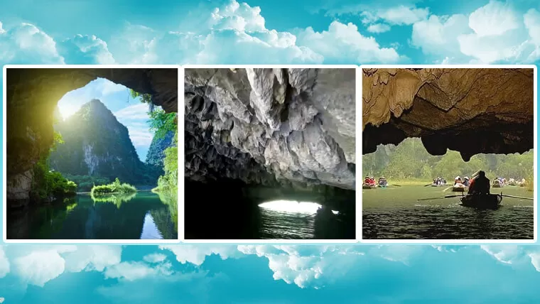 Caves system in Tam Coc Vietnam