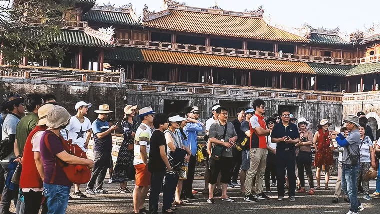 Visitors at Hue Imperial City