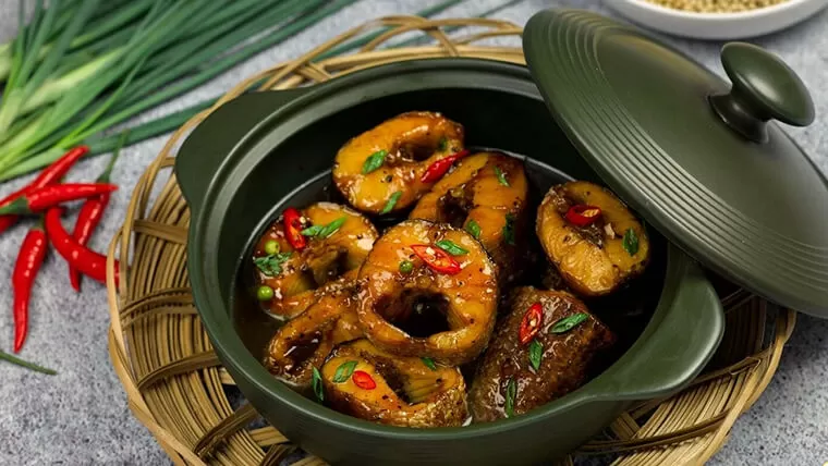 braised fish food in saigon