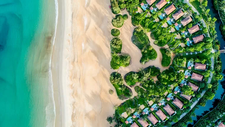 lang co beach vietnam view from above