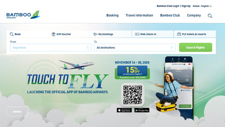 bamboo airways online booking