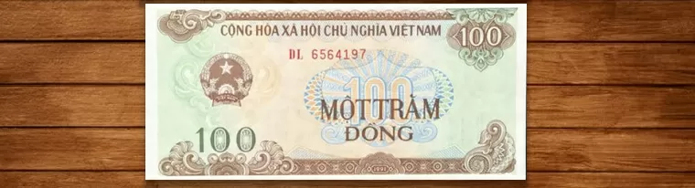 banknote of 100 vietnamese dong symbol