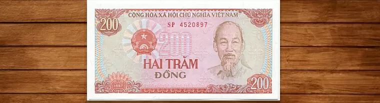 banknote of 200 vietnamese dong symbol