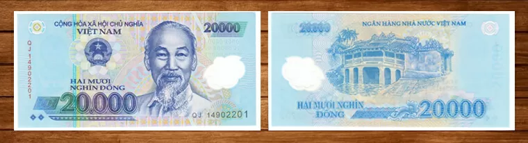 banknotr of 20000 vietnamese dong symbol 