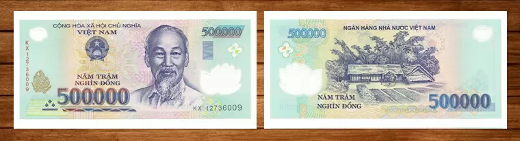 banknote of 500000 vietnamese dong symbol