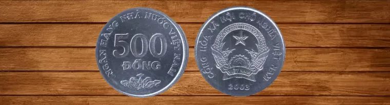 coin of 500 vietnamese dong symbol