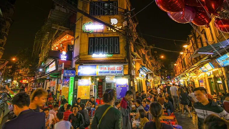 immersing in ta hien street at night - unique experience in vietnam 
