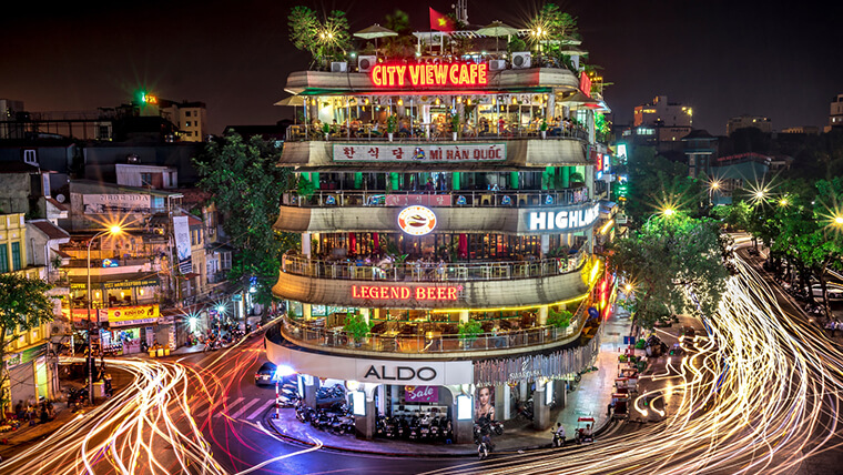 Hanoi nightlife street