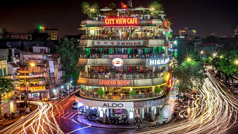 Hanoi nightlife street