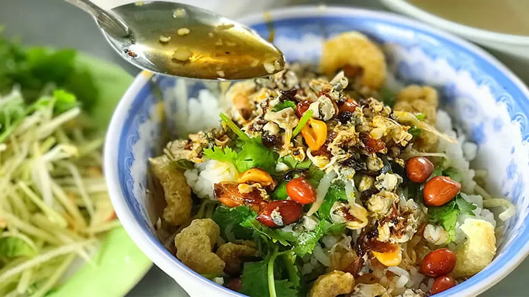 mussel rice vietnam hue food