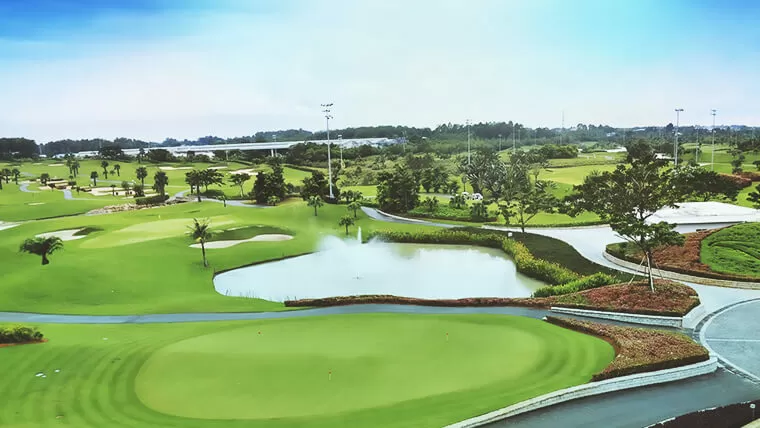 Golf course in Binh Duong Vietnam