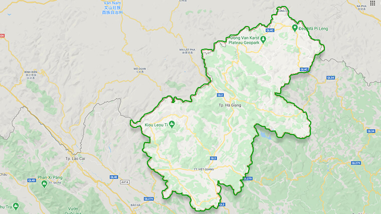 ha giang vietnam map