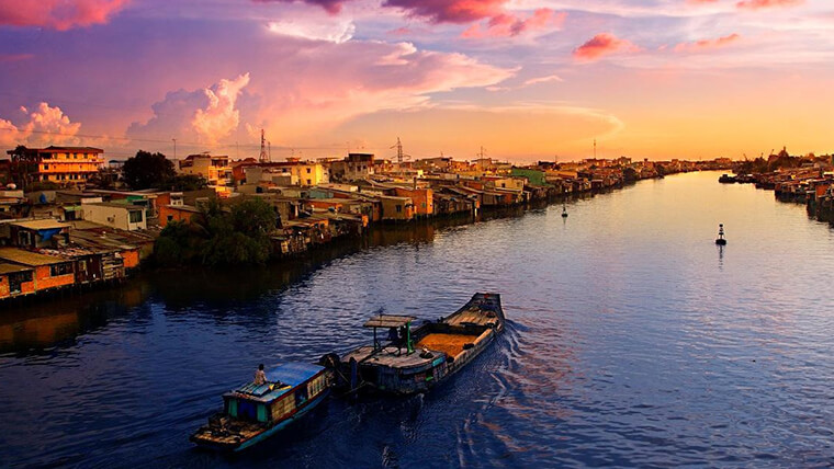 mekong river delta in vietnam