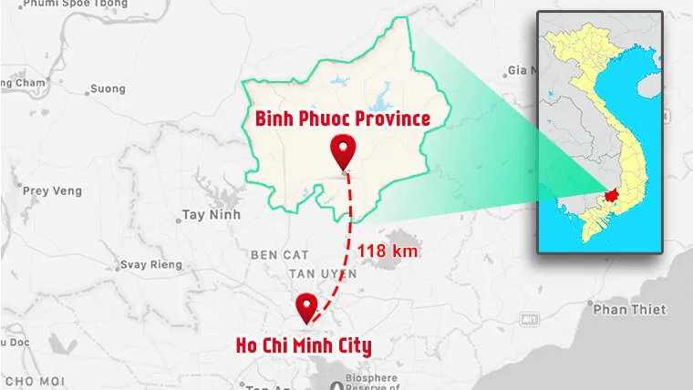 binh phuoc vietnam map